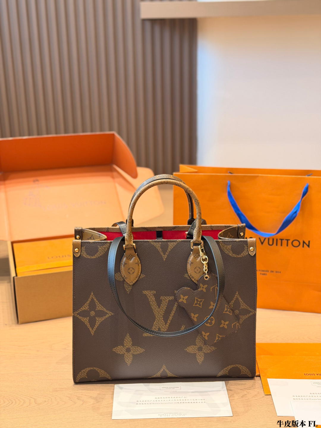 LV Monogram Handbag Cowhide Leather 2 198